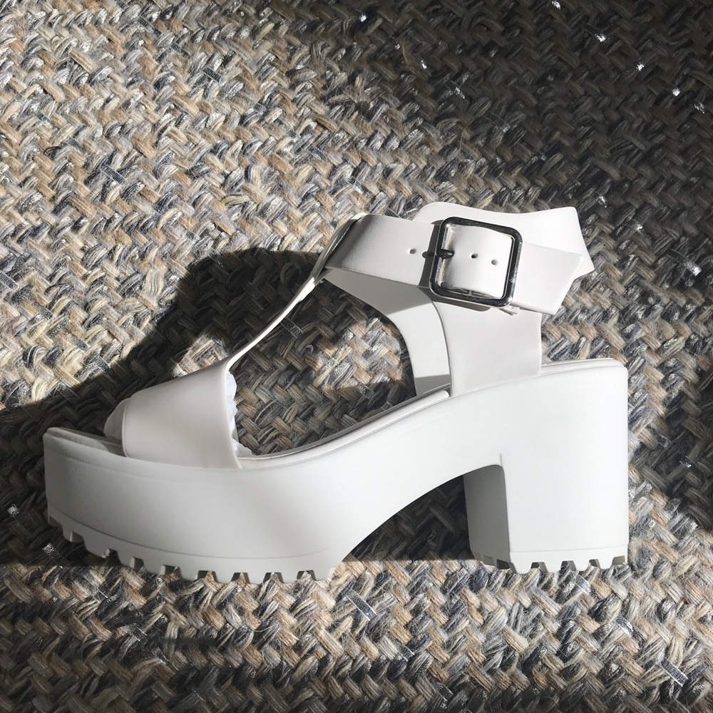 J. Adams brand new white platform sandals